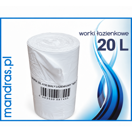 Worki łazienkowe 20 l BIAŁE [50szt.]